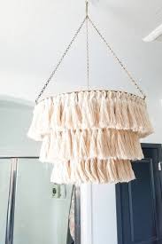 Tiered Tassel Chandelier For Boho Home Decor Add A Statement Light Fixture To Your Room With This Macrame Inspir Tassel Mobile Diy Chandelier Handmade Tassels