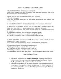 Guide To Writing A Reaction Paper Reflection Paper Essay Outline Essay Format