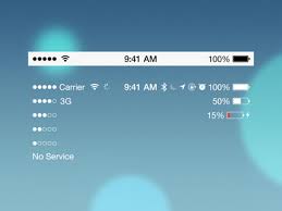 Free Apple Ios 7 Status Bar Psd Status Bar Icons Overlays Instagram Ios Design
