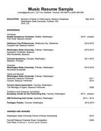 Music Resume Sample Download Job Resume Examples Writing Tips Acting Resume