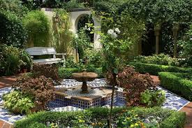 Overlook Into Moorish Garden Moroccan Garden Moorish Backyard