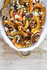 Roasted Delicata Squash With Cranberries And Feta In 2020 Delicata Squash Delicata Squash Recipe Vegan Dishes