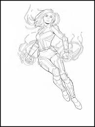 Captain Marvel Color Page Superhero Coloring Pages Avengers Coloring Marvel Coloring