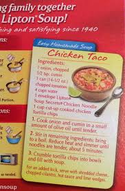 Chicken Taco Soup This Is On The Back Of Lipton Soup Secrets Chicken Noodle Soup Mix Chicken Noodle Soup Homemade Chicken Noodle Soup Easy Easy Homemade Soups