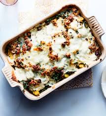 Cheesy Delicata Squash And Kale Casserole Recipe Vegetarian Lasagna Delicata Squash Recipe Recipes