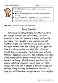 Opinion Paragraph Paragraph Writing Persuasive Writing Opinion Paragraph Writing