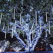 Amazon Com Rain Drop Lights Aukora Led Falling Rain Lights 30cm 8 Tub Decorating With Christmas Lights Hanging Christmas Lights Christmas Light Installation