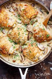 Creamy Parmesan Herb Chicken Mushroom No Cream Oven Chicken Recipes Chicken Recipes Oven Chicken