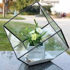 Heptahedron Tilted Cube Glass Terrarium Joss Main In 2020 Glass Terrarium Geometric Terrarium Terrarium