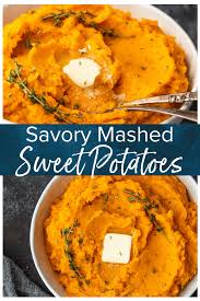 Savory Mashed Sweet Potatoes Sweet Potato Mash The Cookie Rookie Sch In 2020 Savory Sweet Potato Recipes Sweet Potato Recipes Healthy Sweet Potato Recipes Mashed