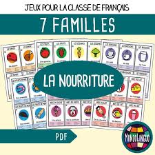 Jeu De 7 Familles Pour La Classe De Francais Fle Sur Le Theme De La Nourriture Et Des Aliments Jeu De Vocabulai En 2020 Jeux De Vocabulaire Jeux Des 7 Familles Jeux