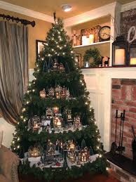 Wooden Christmas Tree Village Display Shelf Christmas Tree Village Display Christmas Tree Village Wooden Christmas Trees