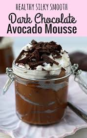 Dark Chocolate Avocado Mousse Is A Silky Smooth Creamy Healthy Dessert A Healthy Chocolate Avocado Chocolate Mousse Avocado Mousse Healthy Chocolate Desserts