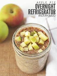 Apple Pie Overnight Oats Simple Refrigerator Oatmeal Recipe Recipe Food Refrigerator Oatmeal Recipes Breakfast Fast