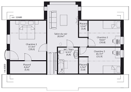 20 Plan De Maison 2 Chambres Salon Cuisine Douche House Plans How To Plan Floor Plans