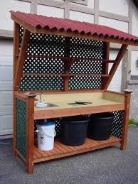 Potting Bench Article Woodworking Potting Bench Plans Outdoor Potting Bench Potting Bench With Sink