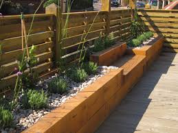 Raised Flower Bed With Wide Top For Seating But Using Stone City Garden Garden Beds Raised Garden