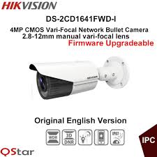 Hikvision Original English Version Cctv Camera Ds 2cd1641fwd I 4mp Vari Focal Bullet Outdoor Ip Camera 2 8 12mm Le Bullet Camera Cctv Camera Video Surveillance