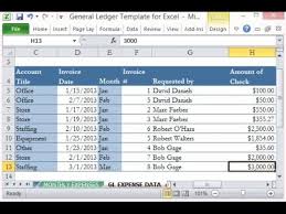 How To Create General Ledger And Trial Balance With Excel Youtube General Ledger Trial Balance Excel