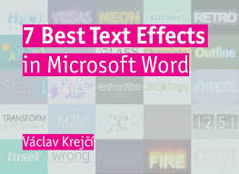 Fonts perform an important part in the message we are trying to communicate in our web designs and printed graphics. 7 Best Text Effects In Microsoft Word