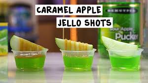 Caramel Apple Jello Shots Tipsy Bartender Recipe Jello Shot Recipes Jello Shots Caramel Apples