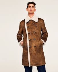 Manteau Effet Daim Manteaux Manteaux Et Parkas Homme Zara France Veste En Cuir Hommes Veste En Cuir Manteau