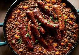 Saucisses Chipolatas Aux Lentilles Avec Thermomix Recette Thermomix Recettes De Cuisine Recette Plat Familial Recette