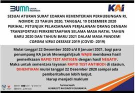 Layanan Dan Biaya Rapid Test Antigen Di Stasiun Kereta Api Kita