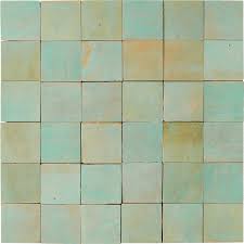 Mosaique Mur Zellige Vert 5 X 5 Cm Leroy Merlin Zellige Vert Carrelage Credence Cuisine