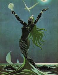 Yemanja 02 African Mythology Art Mermaid Art