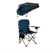 Outdoor Camping Beach Camp Chair Portable Folding Canopy Shade Navy Blue Metal Quikshade Outdoor Chairs Camping Chairs Folding Camping Chairs