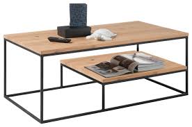 Dann dürfte diese ideensammlung der suche ein ende bereiten die wunderschöne struktur von holz kommt bei diesem tisch hervorragend zur geltung. Couchtisch Holz Eisen Mit Ablagefach Thore 2 Eiche