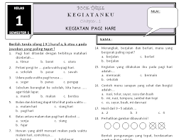 Download Soal Kelas 1 Tema 3 Subtema 1 Rief Awa Kurikulum Pendidikan Kelas Satu