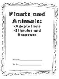 Plants And Animals Adaptations Stimulus Response Work Mini Unit Bundle No Response Mini Units Science Bundle