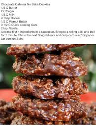 Chocolate Oatmeal No Bake Cookies Recipes Food Oatmeal No Bake Cookies