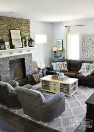 Our Diy House 2015 Home Tour The Diy Mommy Living Room Turquoise Brown Living Room Decor Brown Living Room