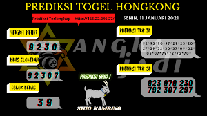 Prediksi Togel Hongkong 11 Januari 2021