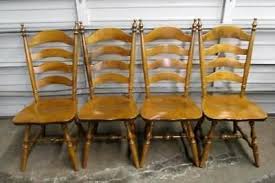 Set Of 4 Vintage S Bent Bros Ladder Back Dining Colonial Chairs Very Nice Colonial Chair Contemporary Wood Dining Room Chair