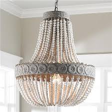 Aged Wood Beaded Chandelier Wood Bead Chandelier Wood Chandelier Diy Chandelier