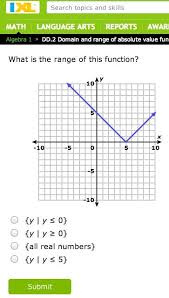 Practice Domain And Range Of Absolute Value Functions With Ixl 20 Free Questions Angle Relationships Worksheet Solving Quadratic Equations Absolute Value