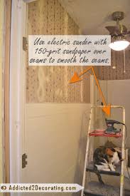 Bathroom Makeover Day 9 How To Remove Wallpaper Without Actually Removing Wallpaper Addicted 2 Decorating Bathroom Makeover Painting Over Wallpaper Removable Wallpaper