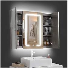 Rkrcxh Bathroom Cabinet Double Mirror Wall Illuminated Mirror Wall Bathroom Mirror Cabinet Mo Mirror Cabinets Illuminated Bathroom Cabinets Led Mirror Bathroom