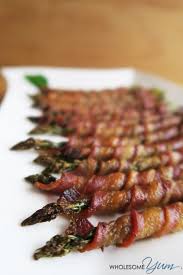 Crispy Bacon Wrapped Asparagus Paleo Low Carb Wholesome Yum Natural Bacon Wrapped Asparagus Recipes Bacon Wrapped Asparagus Paleo Low Carb Side Dishes