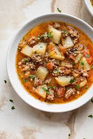 This Ground Beef Vegetable Soup Recipe Is Easily Made In Your Instant Pot Potatoes Soup With Ground Beef Instant Pot Soup Recipes Instant Pot Dinner Recipes