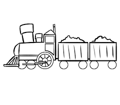 Probier es aus, wir zeigen dir, wie es geht! Kostenlose Malvorlage Transportmittel Zug Mit Gefullten Waggons Zum Ausmalen