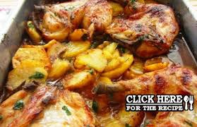 Portuguese Roasted Chicken With Potatoes Recipe Recipe Roasted Chicken And Potatoes Chicken Potatoes Portuguese Recipes