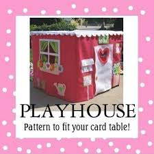 Card Table Playhouse Pattern Deluxe Edition By Missprettypretty 25 00 Card Table Playhouse Table Cards Play Houses