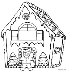 Printable Gingerbread House Coloring Pages For Kids Cool2bkids House Colouring Pages Christmas Coloring Pages Christmas Coloring Sheets