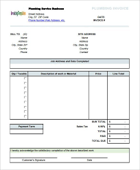 Plumbing Service Invoice Template With Sales Tax Invoice Template Microsoft Word Invoice Template Invoice Template Word