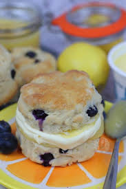 Delicious Fresh Lemon And Blueberry Scones With Clotted Cream And Lemon Curd I Am A Massive Fan Of A Blueberry Scones Recipe Blueberry Scones Janes Patisserie